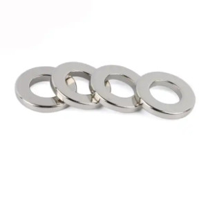 Cincin OEM NdFeB Magnet Lapisan NiCuNi N52 Magnet Bumi Langka Yang Kuat