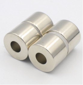 Magnet Silinder Berongga Bulat Super Kuat Lapisan Magnet Neodymium N52