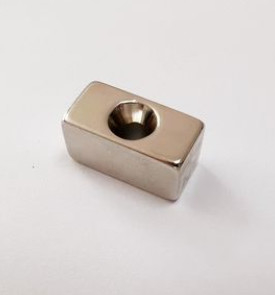 OEM Ndfeb N45 Blok Magnet Rectangle Magnet Lubang Countersunk