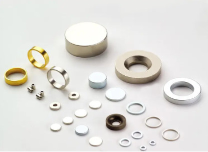 Sintered Round Ring Ndfeb Magnet Lapisan Ni-Cu-Ni Untuk Industri